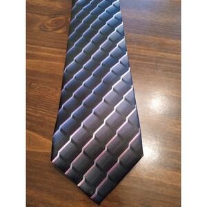Pierre Cardin Gray And Pink Necktie Polyester Hand Made RN 20485‎